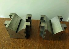 (2) Vintage Brown & Sharpe No. 750 B V Blocks Set Up Machinist Tools USA picture