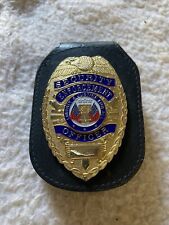 Vintage Security Enforcement Badge With Holder. Both Are Name Brand. picture