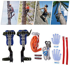 Portable Tree Climbing Spike Set Adjustable Pole Climbing Gear Kit W/Safety Belt picture