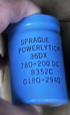 Sprague Powerlytic Electrolytic Capacitor 36DX 780-200DC 8352C 0180-2940 New picture