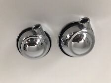 Vintage Chrome Mid Century Metal Chair Roller Wheels W. Germany Pair  G8 picture