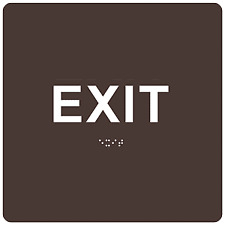 ADA Compliant EXIT Sign with Braille  ,6
