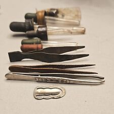 Vintage Medical Supply Glass Droppers & Tweezers 1930s Doctors Office picture