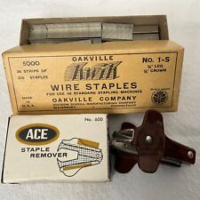 Vintage Oakville Kwik Staples No. 1-S and Ace Staple Remove No. 600 Lot picture