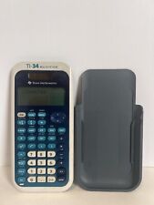 Vintage Texas Instruments TI-34 Scientific Calculator Solar w/ Cover Reference picture