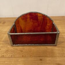 Vintage Stained Glass Business Card Holder Name Card Display picture