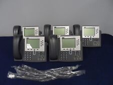 Cisco CP-7960G IP Phone Gray 7960G 7960 Series Base Handset Curly Cord Lot 5x picture