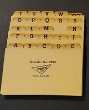 Vintage Rare Imperial 3 x 5 A-Z Alphabet Card Catalog Filing Dividers Tabs 2553 picture