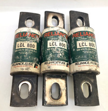 *LOT OF 3* RELIANCE LCL-800 800 AMP TIME-DELAY FUSE 600 VAC CLASS L FAST SHIP picture