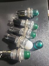 Vintage Indicator Lights White Green Dome Panel Pilot picture