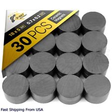 30 PCs Crafts Magnets, Flat Round Circle Ferrite Ceramic Magnets for DIY Crafts picture