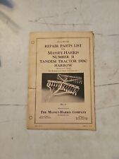 Vintage 1944 Massey-Harris 31 Tandem Disc Harrow Repair Parts List  picture
