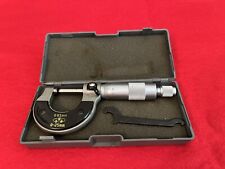 Vintage Outside Micrometer with Original Clam Case & Tool Made in Japan 0-25 mm picture