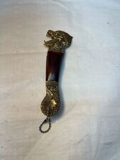 Vintage Thailand Bronze/Rosewood Serpent Head bottle opener picture