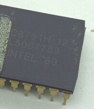 INTEL C8751-H 12 EPROM Microcontroller Purple Ceramic 40-pin Gold Lead Vintage picture
