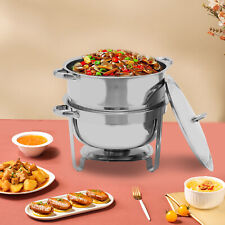 Round Chafing Dish W/Lid 14.2QT Buffet Server Chafer Food Warmer Stainless Steel picture