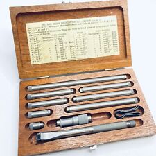 Lufkin 680B Inside Micrometer Set with Wood Case, 1-1/2