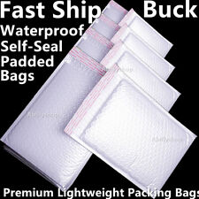 Poly Bubble Mailers Shipping Mailing Padded Bags White Envelops 4x8 6x9 6x10 USA picture