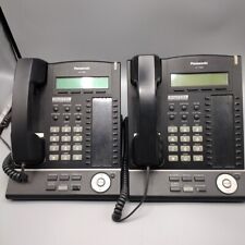 Lot of 2 Panasonic KX-T7633-B Digital Telephone Black Proprietary Phones Used picture