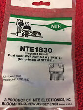 NTE 1830 INTEGRATED CIRCUIT DUAL AUDIO PWR AMP 5.8W  (19w-btl) picture