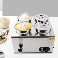 4*4L 300W Commercial Food Warmer Electric Soup Warmer Adjustable Temp 86-185℉ picture