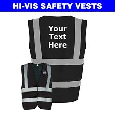 Personalised Hi Vis Vest Custom Printed - High Visibility Adult Safety Waistcoat picture
