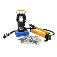 Hydraulic Crimper Crimping Tool 20 Ton Cable Wire Hose Lug Terminal +12 Dies Set picture