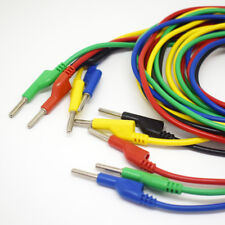 1set 5color 1.5M/5ft Silicone High Voltage Dual 4mm Banana Plug Test Leads Cable picture