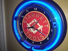 Starrett Tools Micrometer Calipers Machinist Shop Neon Wall Clock Sign picture