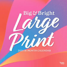 Browntrout Big & Bright Large Print 2024 12 x 12 Wall Calendar w picture
