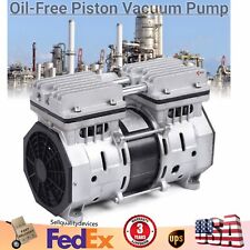 Industrial Oilless Vacuum Pump Oil-Free Piston Vacuum Pump W/ Filter BEST SELL picture