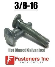 3/8-16 Hot Dipped Galvanized Carriage Bolts Coach Bolts - Select Length & Qty picture