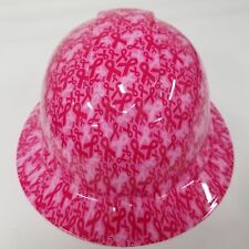 NEW FULL BRIM Hard Hat custom hydro dipped in breast cancer awareness pink ribbo picture