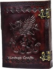 Handmade Vintage Antique Looking Genuine Dragon Leather Bound Journal Notebook4 picture