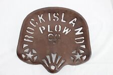 Vintage Antique Cast Iron Tractor Seat Rock Island Plow Company picture