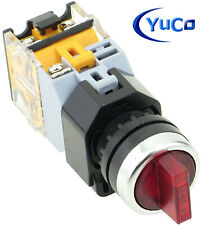 YC-SS22PMA-I3R-2 3 Position Illuminated Red Maintained Selector Switch LED 120V picture