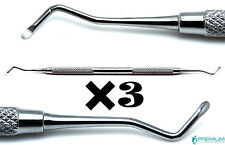 3 Pcs Dental Excavator 18W, Restorative Double Ended Spoon 1.5mm Instruments picture