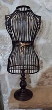 Vintage Mannequin Female Torso Tabletop Wrought Iron Decorative Stand picture