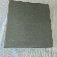 VERY VINTAGE Green Cloth 3-Ring Binder w/15 Pages - New York Loose Leaf Corp. picture