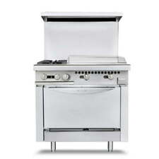 New 36'' Commercial Gas Range Oven Natural 24'' Griddle 2 Burners Chef 135000BTU picture