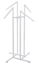 White 4-Way Clothing Rack with Slant Arms picture