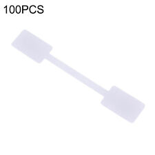 100x Jewelry Price Tags Adhesive White Blank For Necklace Earring Price Labels picture