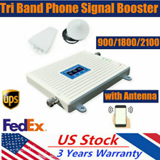 Tri-Band Phone Signal Booster Amplifier 900/1800/2100 Repeater with Antenna Kit picture