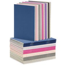 24-Pack Mini Writing Journals Pocket Notebook Lined, Soft Cover 6 Colors, 3.5x5
