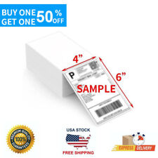 100-6000 Fanfold 4x6 Direct Thermal White Shipping Labels Permanent Adhesive picture