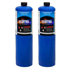 BLUEFIRE 2x Standard Propane Gas Fuel Cylinder / Canister,14 oz, 97% High Purity picture