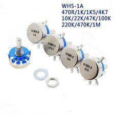 5pcs WH5-1A 1K 1K5 4K7 10K 22K 47K 100K 220K 470K 1M ohm Carbon Potentiometer picture