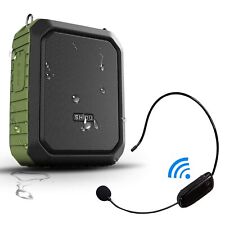 18W Wireless Bluetooth Waterproof Voice Amplifier Portable Headset Microphone... picture