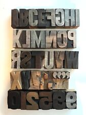 Vintage Letterpress Wood Printing Type Printer Blocks, 2.5