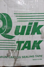 (6-Pk) Quik Tak Carton Sealing Tape Clear 1.9 mil 48mm x 914m picture